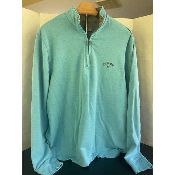Callaway Golf Pullover Women's Long Sleeve Aqua Quarter Zip Athletic Top - Picture 1 of 3